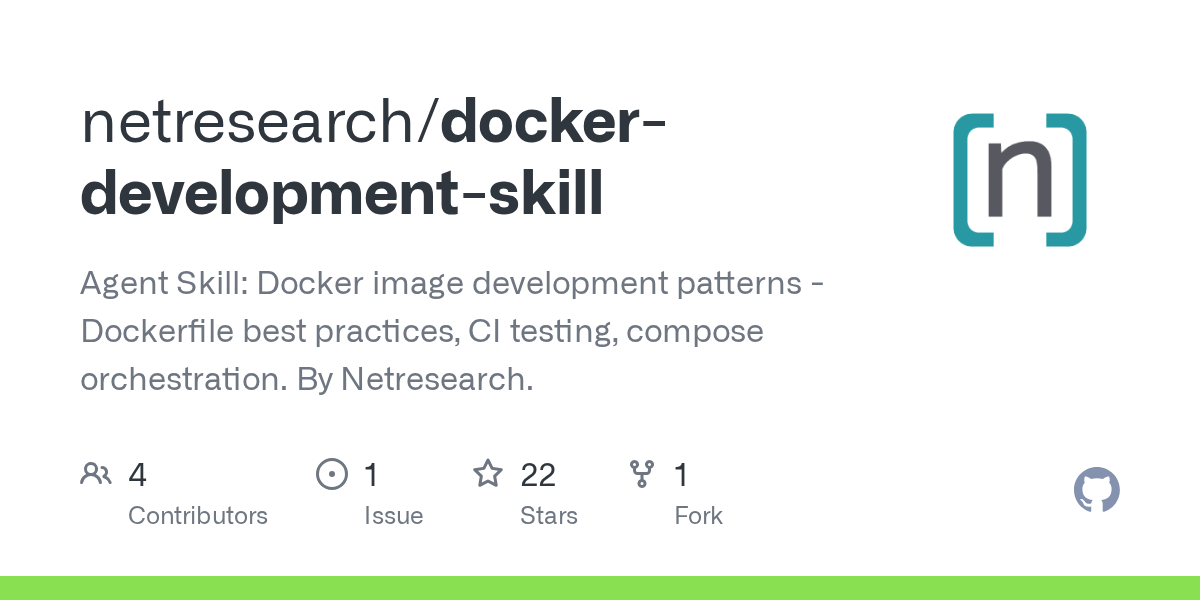 Docker Development Skill — DevOps skill for Claude Code