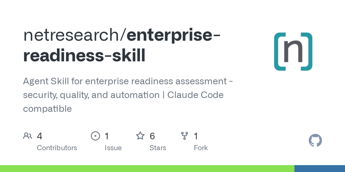 Enterprise Readiness Skill — Security skill for Claude Code