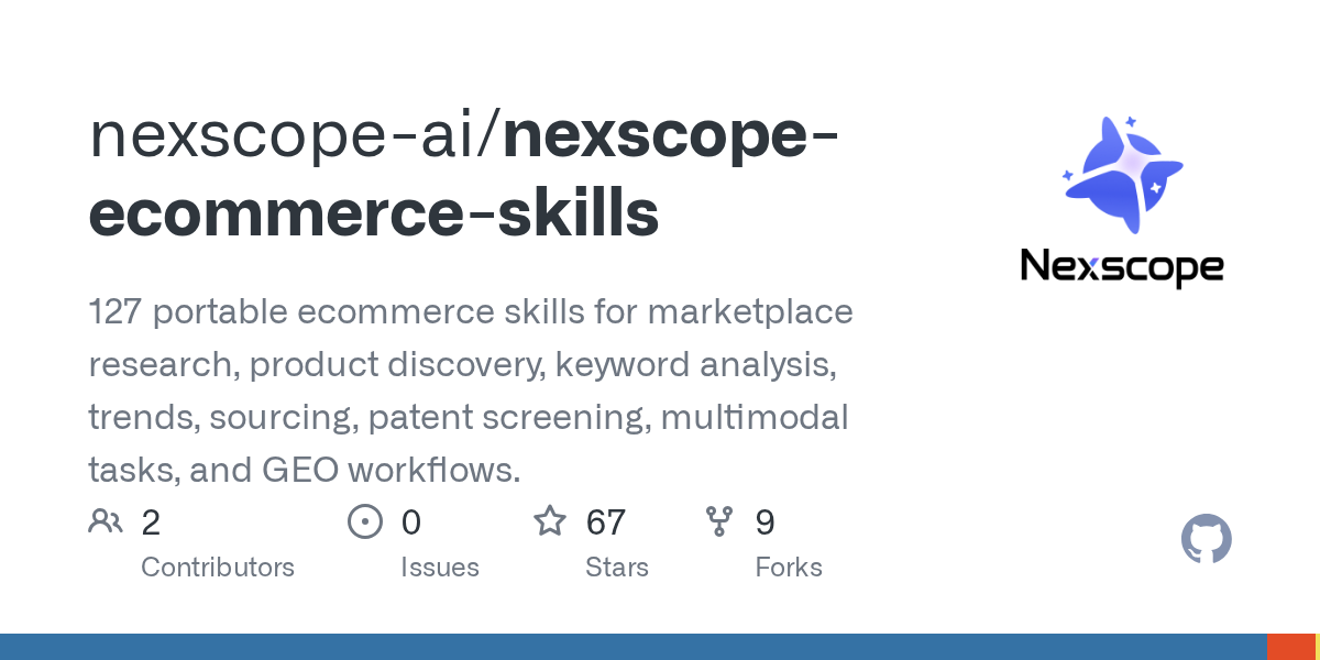 Nexscope Ecommerce Skills — AI skill for Claude Code