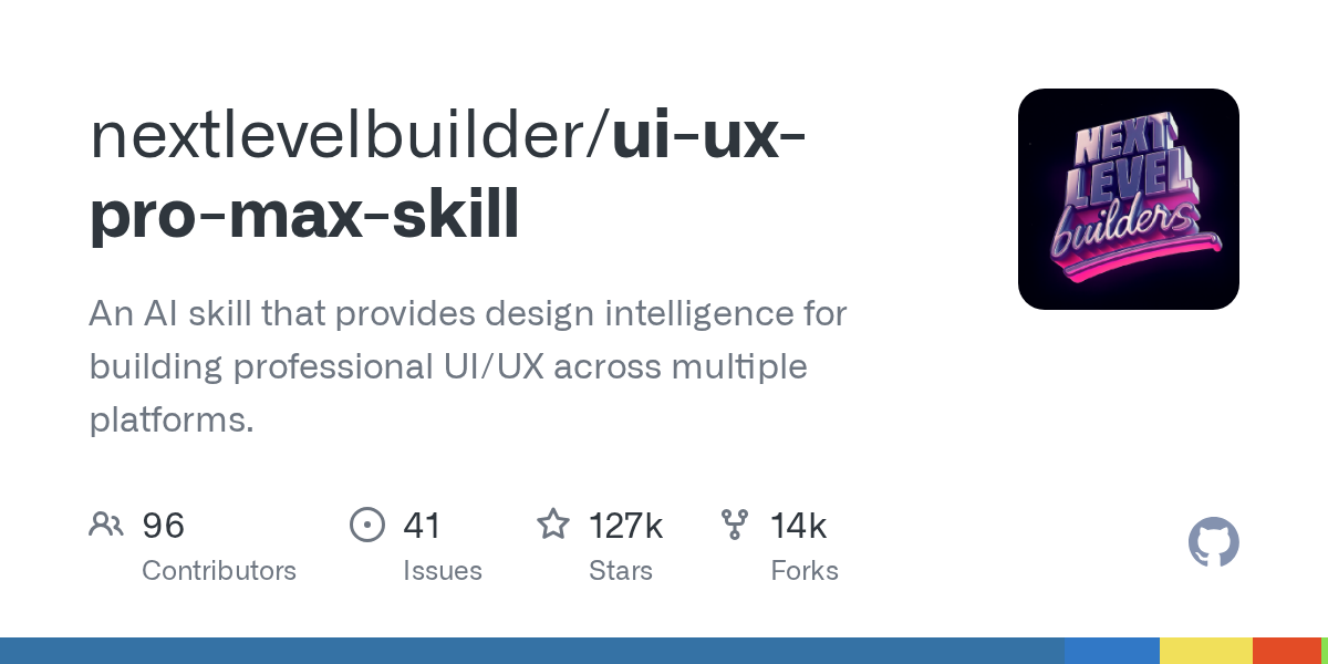 UI UX Pro Max Skill — AI skill for Claude Code