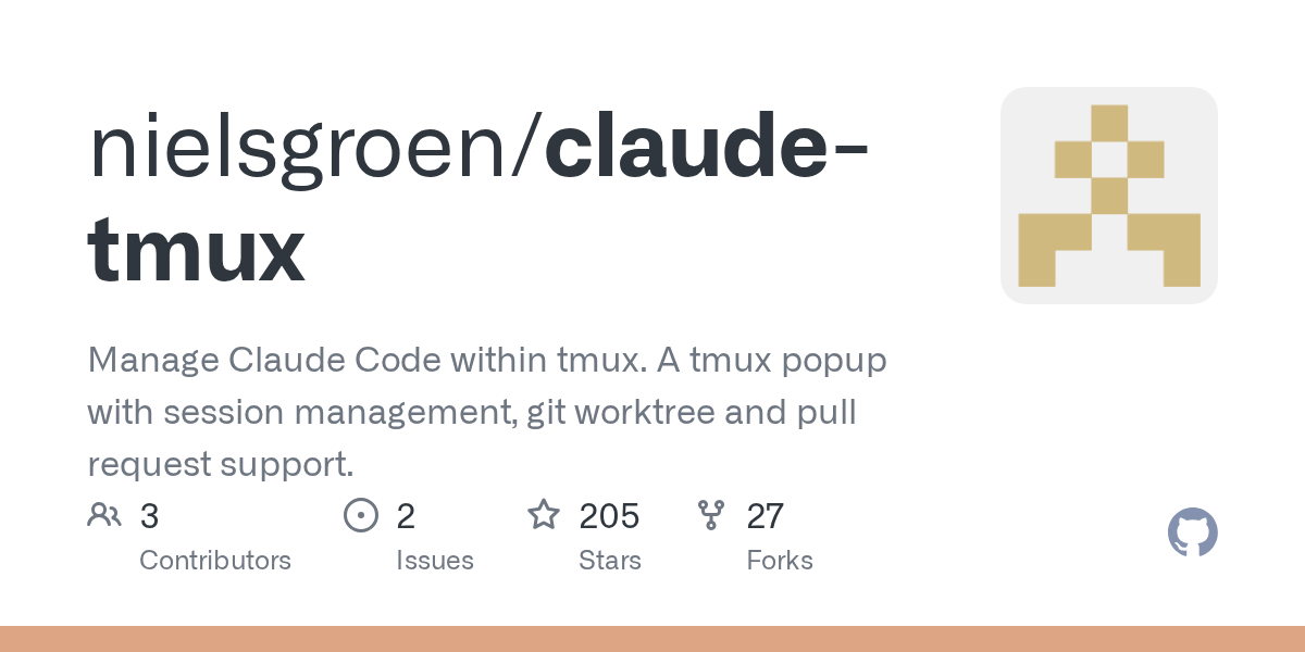 Claude Tmux — Git skill for Claude Code
