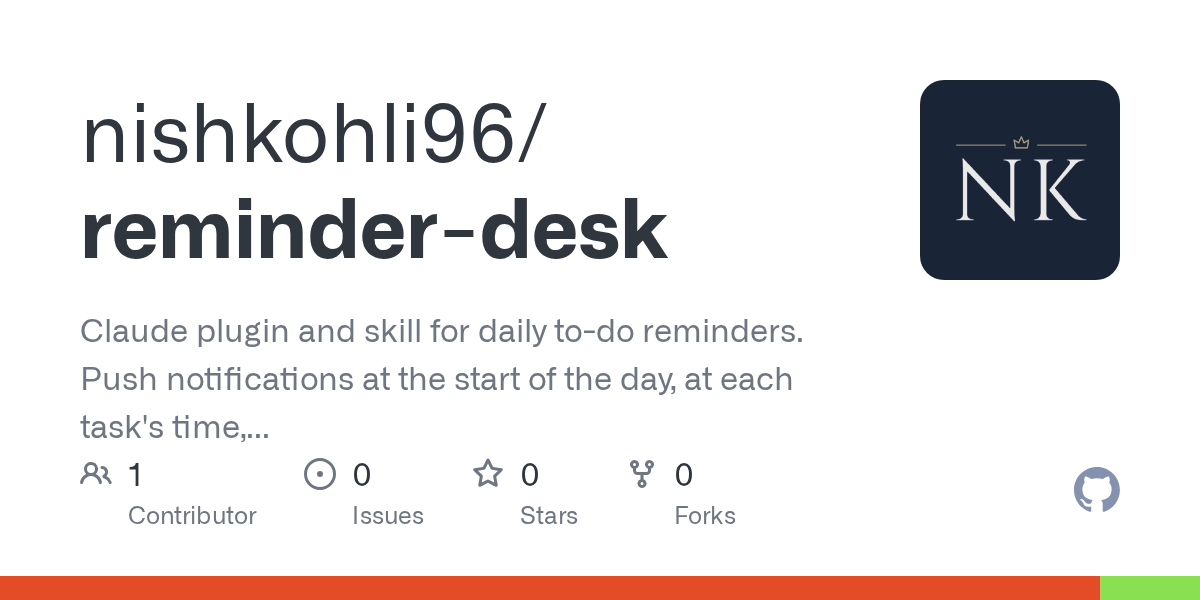 Reminder Desk — Productivity skill for Claude Code