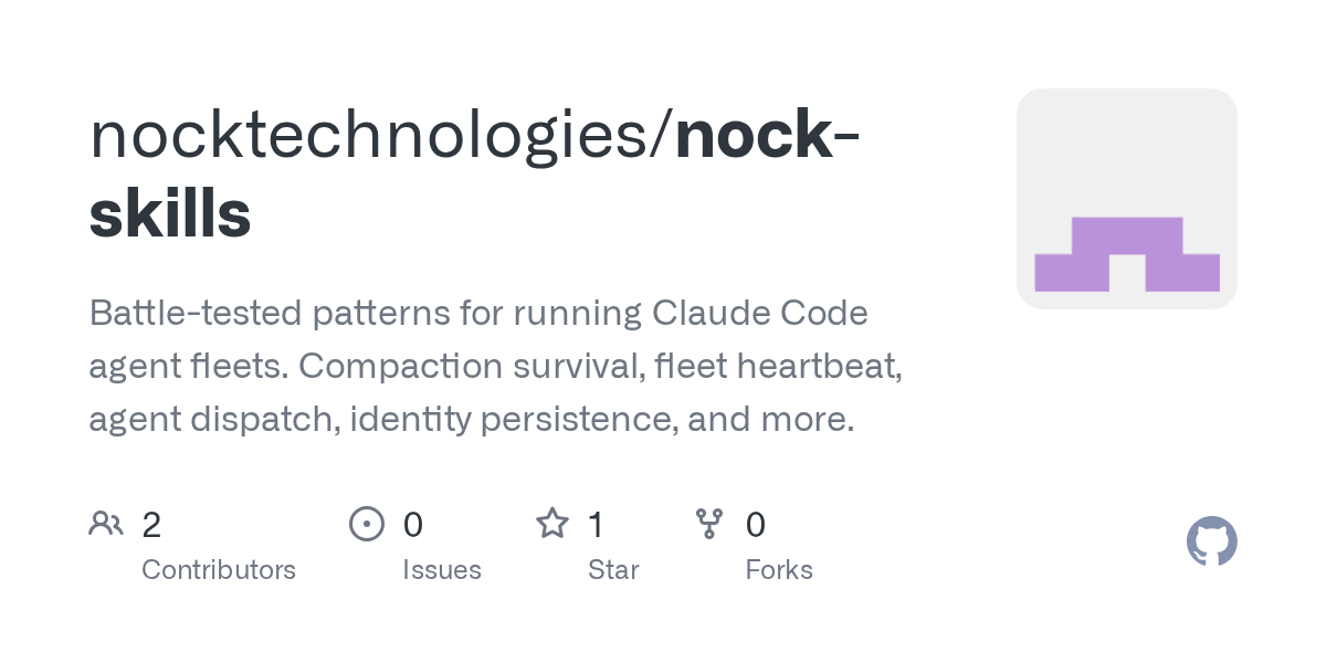 Nock Skills — Development skill for Claude Code