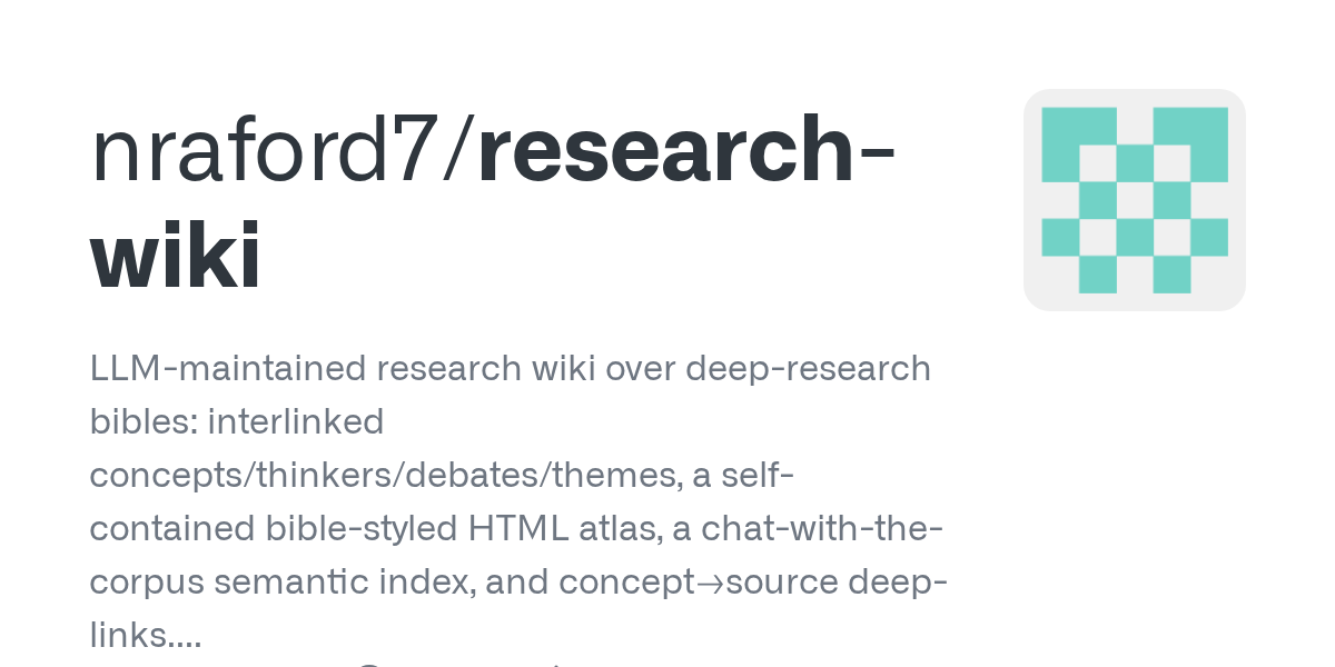 Research Wiki — AI skill for Claude Code