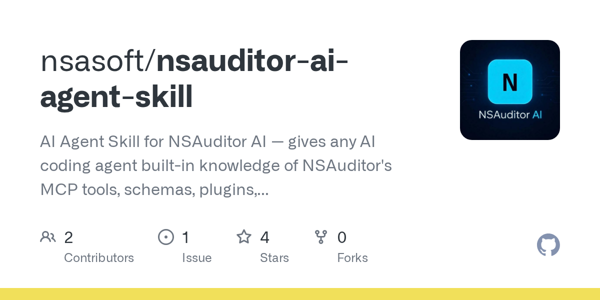 Nsauditor AI Agent Skill — Security skill for Claude Code