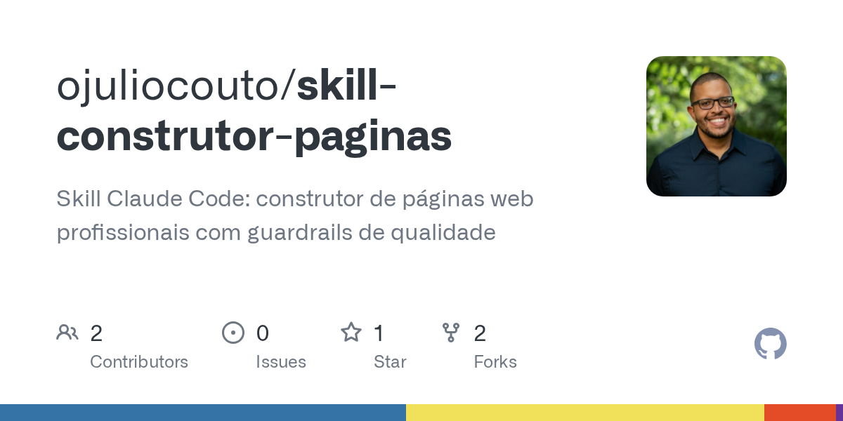 Skill Construtor Paginas — Development skill for Claude Code