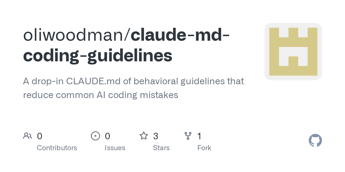 Claude Md Coding Guidelines — AI skill for Claude Code