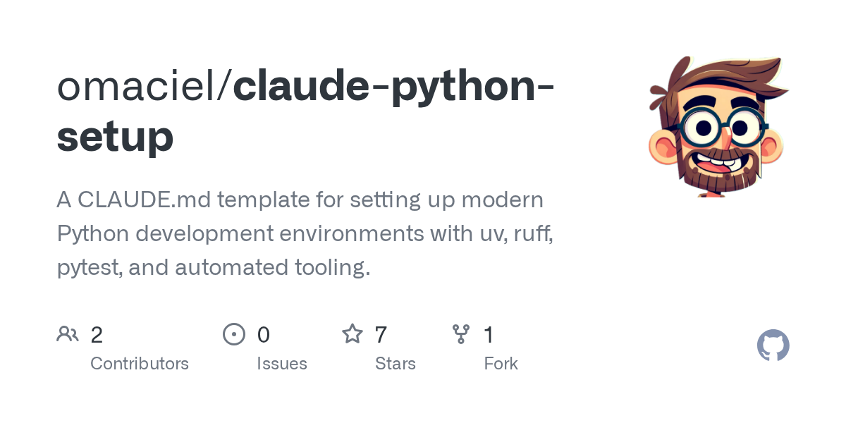 Claude Python Setup — Testing skill for Claude Code