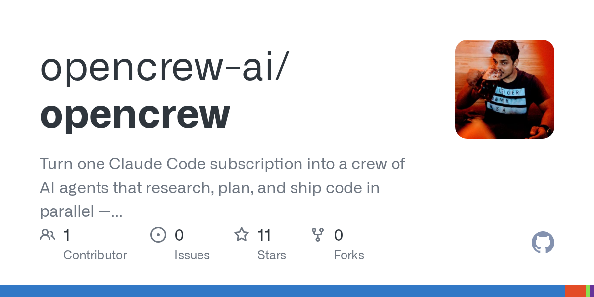 Opencrew — AI skill for Claude Code