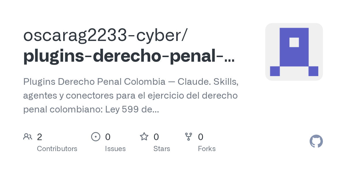 Plugins Derecho Penal Colombia Claude — Development skill for Claude Code
