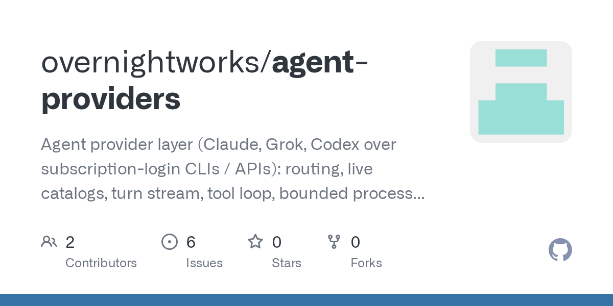 Agent Providers — Development skill for Claude Code