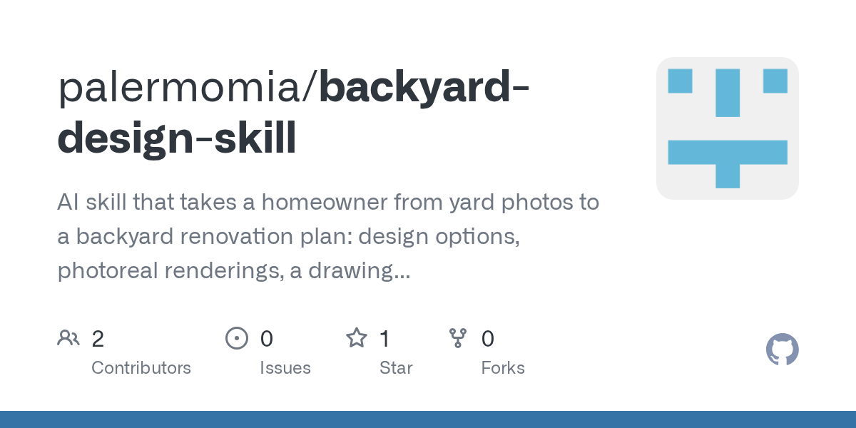 Backyard Design Skill — AI skill for Claude Code