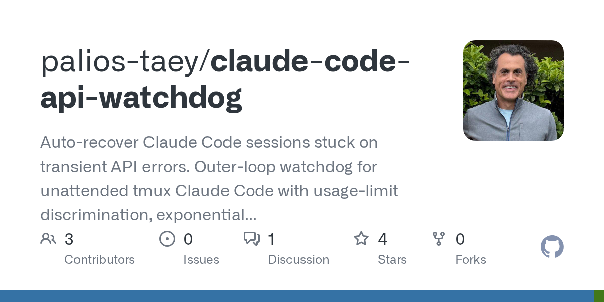 Claude Code API Watchdog — Development skill for Claude Code