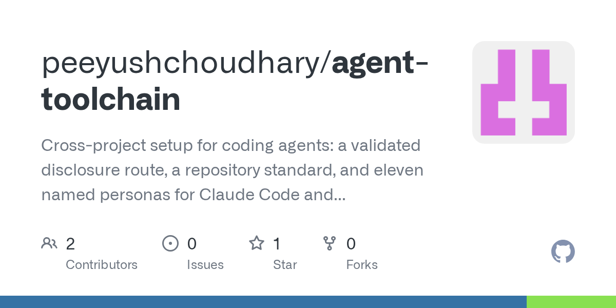 Agent Toolchain — Development skill for Claude Code