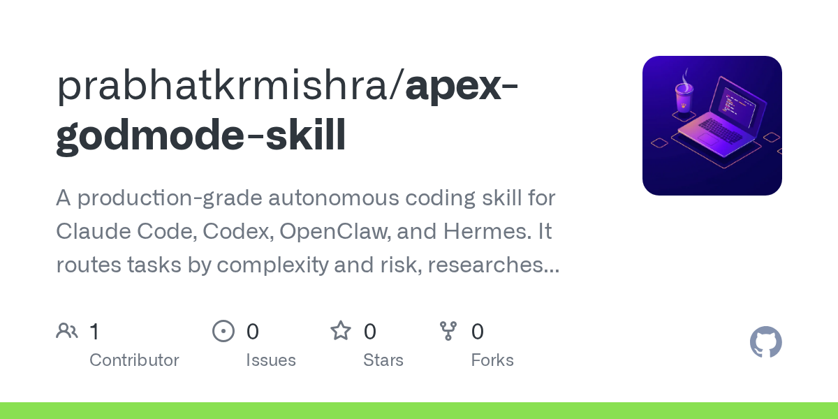 Apex Godmode Skill — Development skill for Claude Code