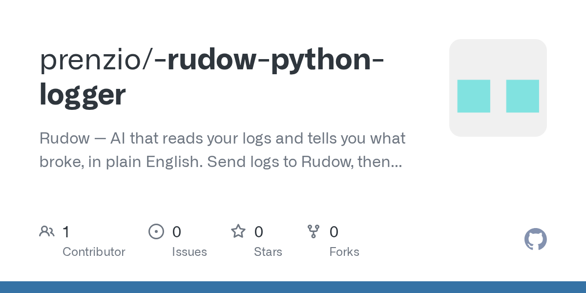 Rudow Python Logger — AI skill for Claude Code