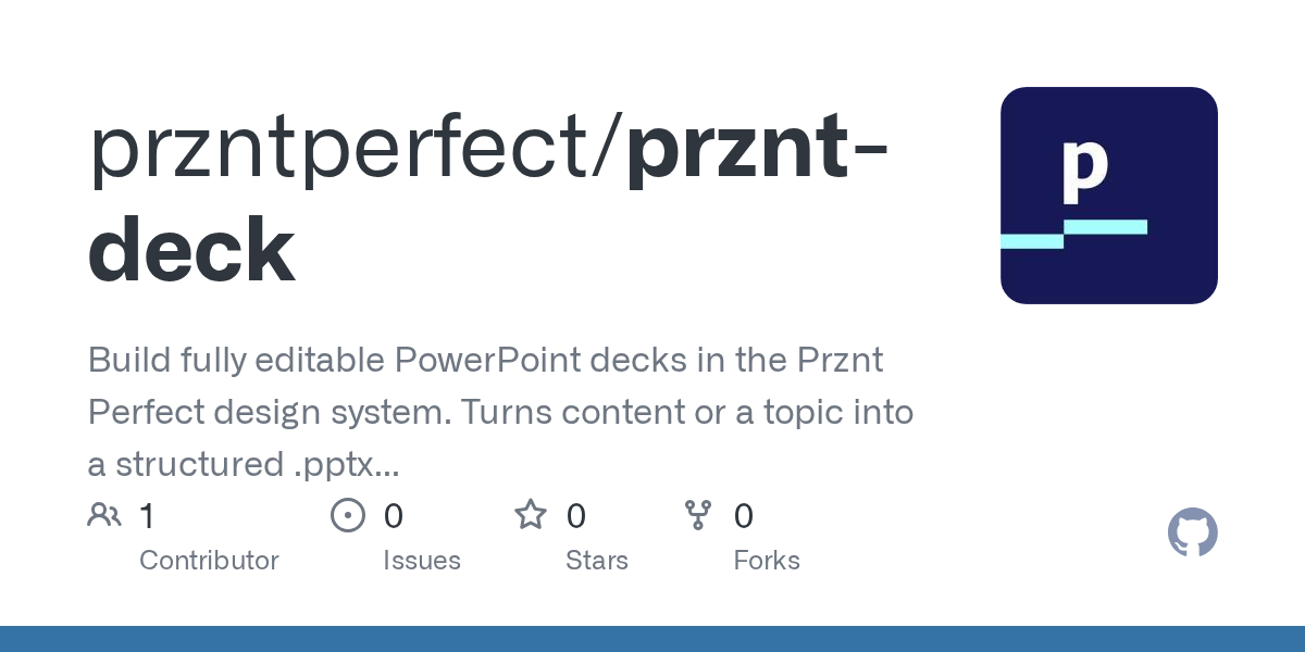 Prznt Deck — Design skill for Claude Code