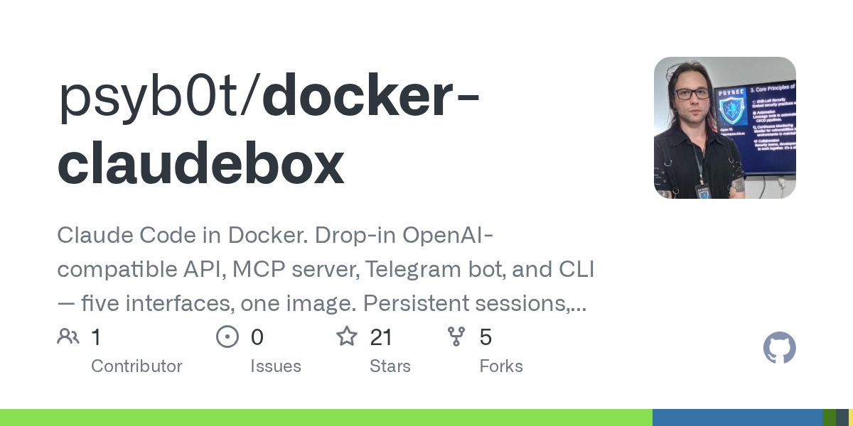 Docker Claudebox — DevOps skill for Claude Code