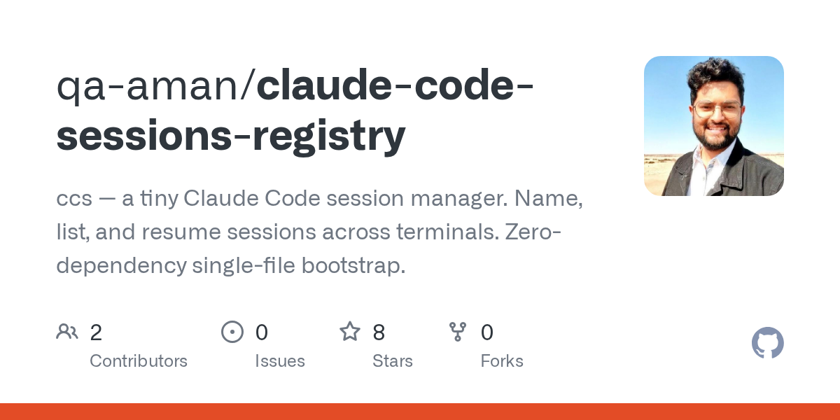 Claude Code Sessions Registry — Development skill for Claude Code