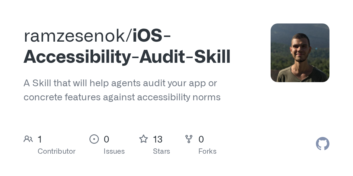 iOS Accessibility Audit Skill — Security skill for Claude Code
