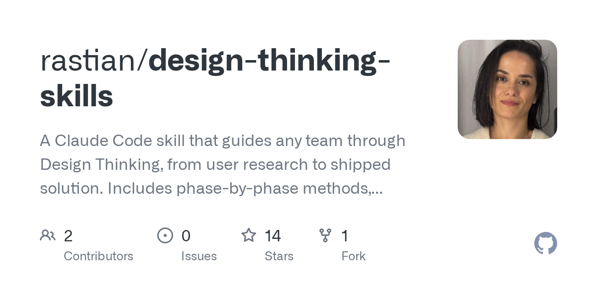 Design Thinking Skills — Design skill for Claude Code
