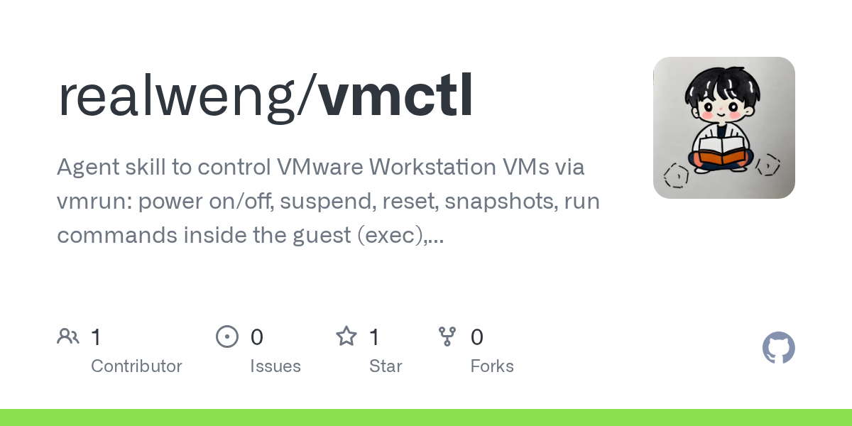 Vmctl — Git skill for Claude Code