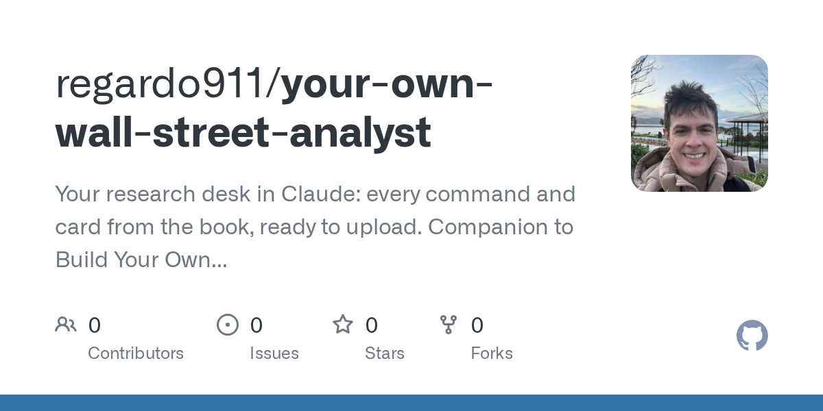 Your Own Wall Street Analyst — Development skill for Claude Code