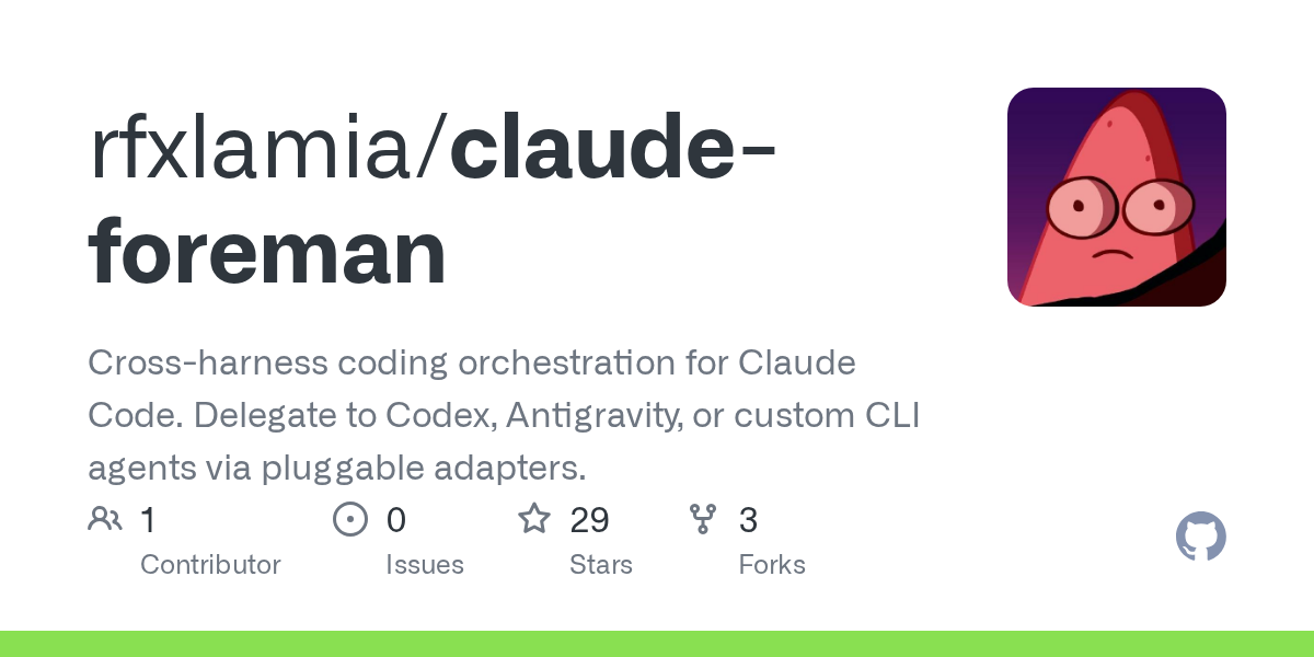Claude Foreman — Development skill for Claude Code
