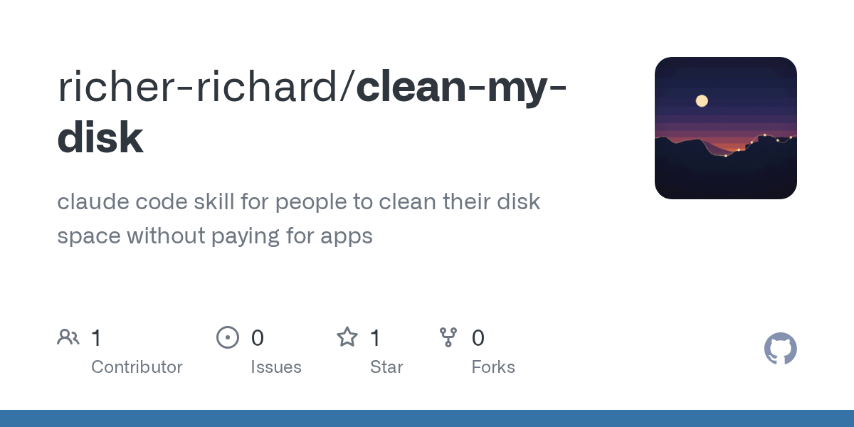 Clean My Disk — Development skill for Claude Code