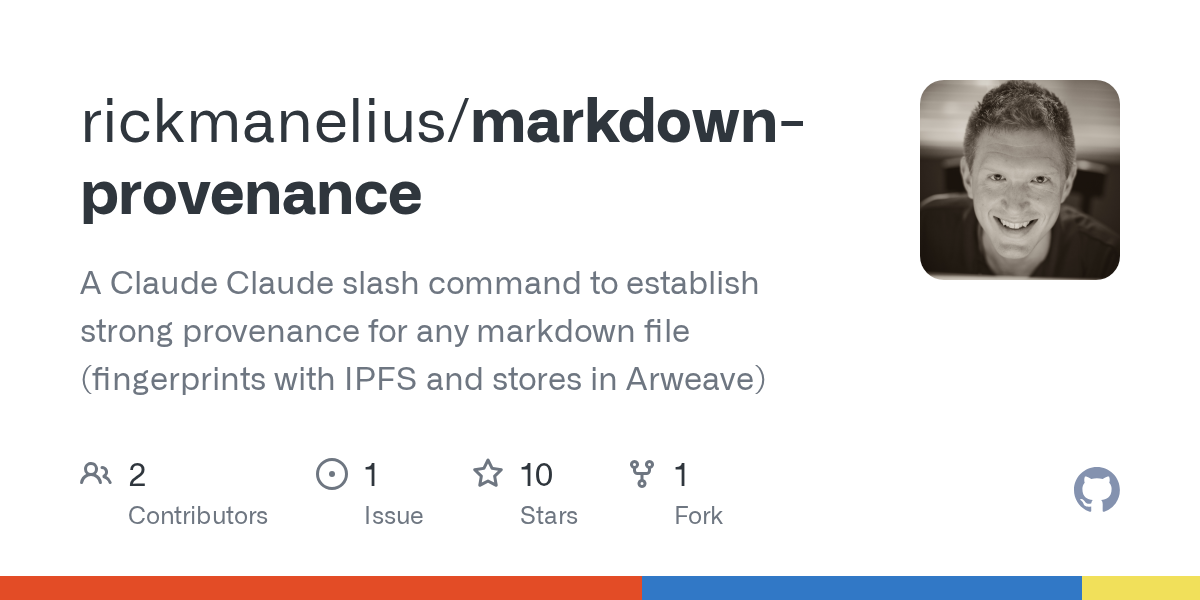 Markdown Provenance — Documentation skill for Claude Code