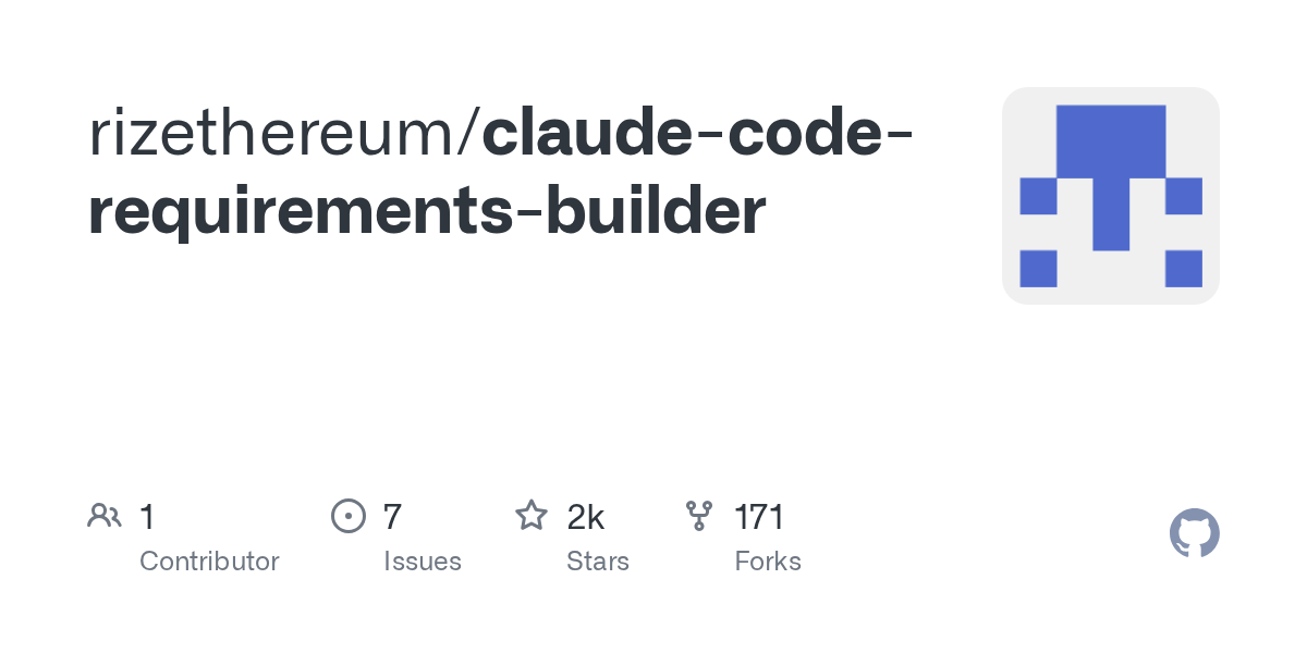 Claude Code Requirements Builder — Development skill for Claude Code