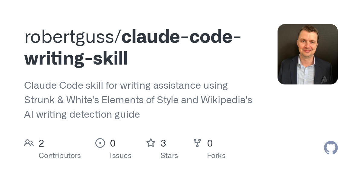 Claude Code Writing Skill — AI skill for Claude Code