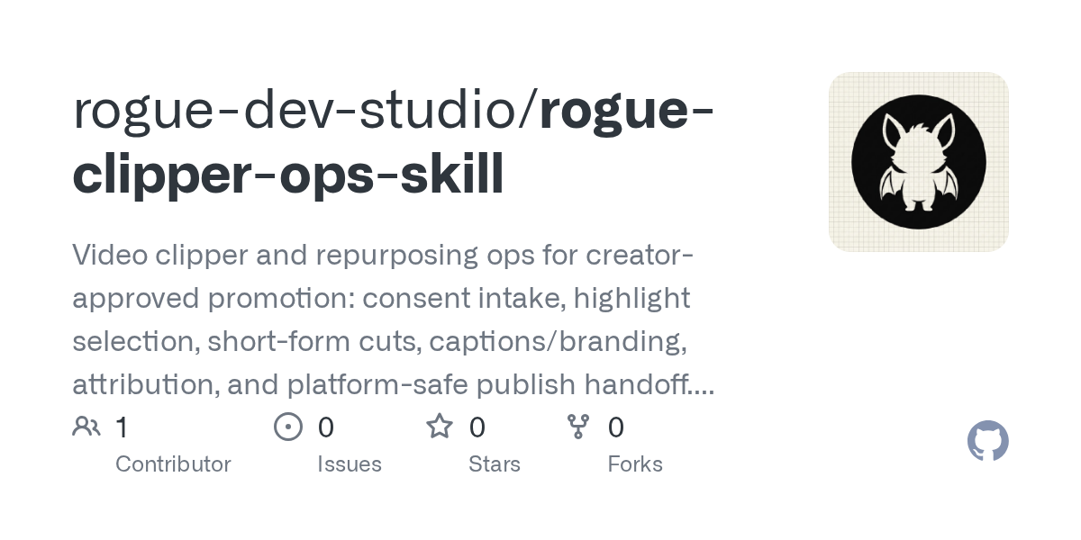 Rogue Clipper Ops Skill — Development skill for Claude Code