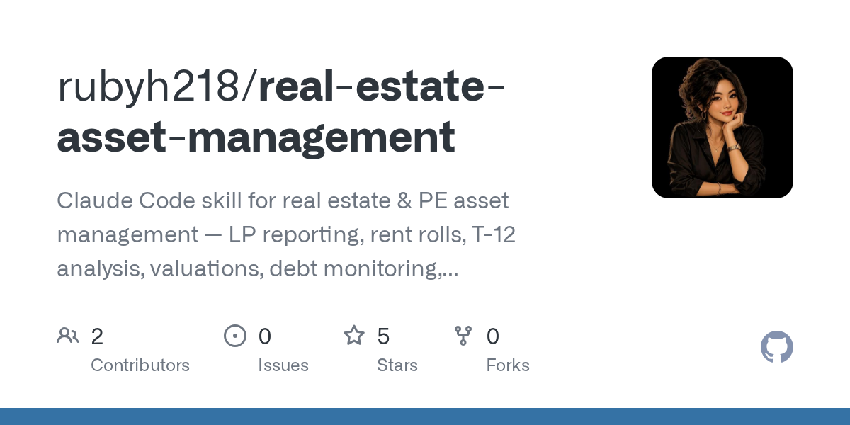 Real Estate Asset Management — Research agent for Claude Code