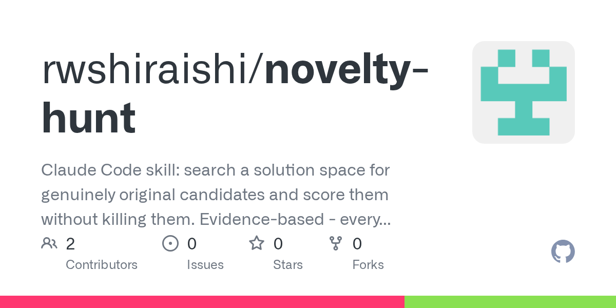 Novelty Hunt — Development skill for Claude Code