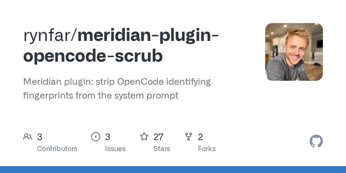 Meridian Plugin Opencode Scrub — Development skill for Claude Code