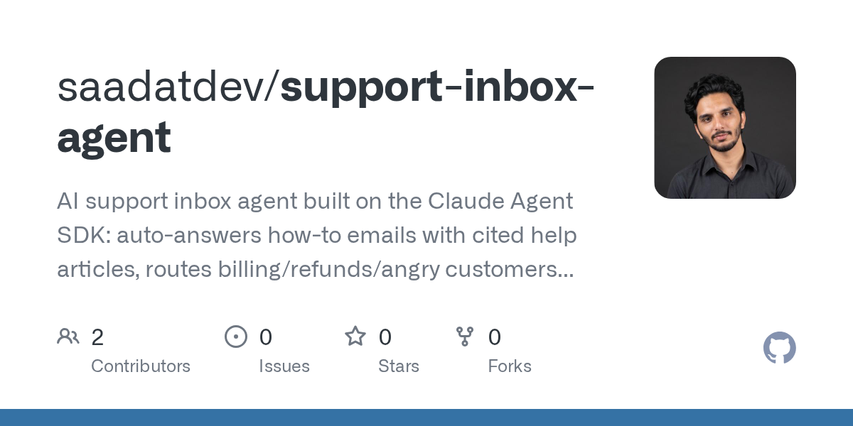 Support Inbox Agent — AI skill for Claude Code