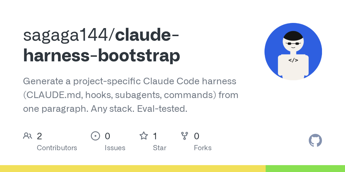 Claude Harness Bootstrap — Development skill for Claude Code