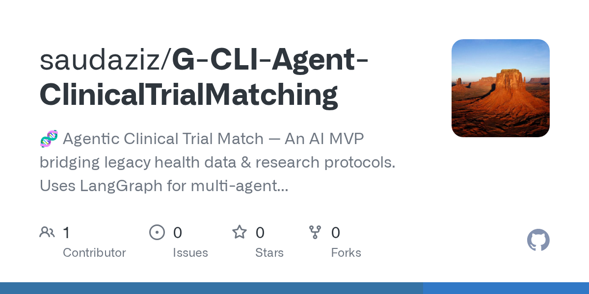 G CLI Agent ClinicalTrialMatching — Data skill for Claude Code