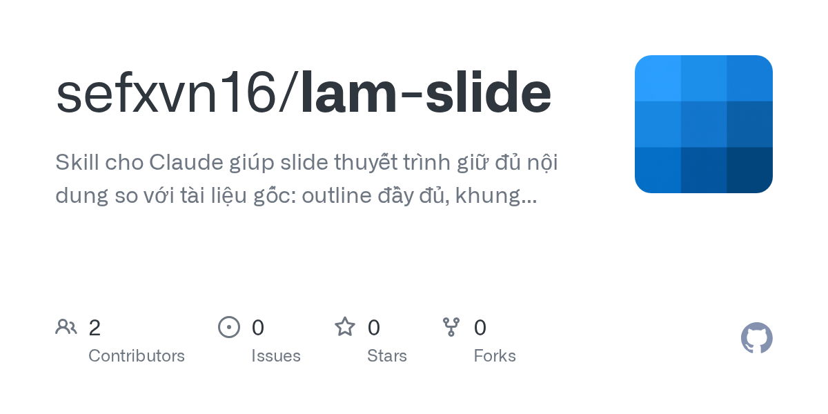 Lam Slide — Development skill for Claude Code
