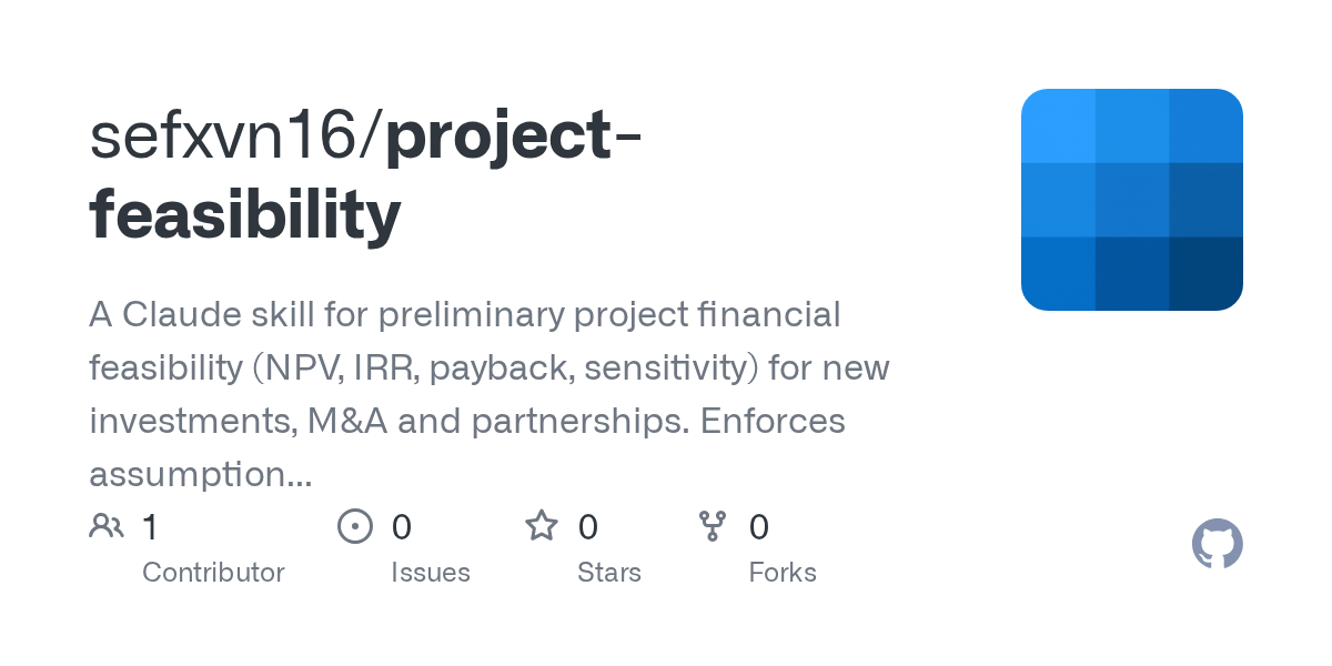Project Feasibility — Development skill for Claude Code