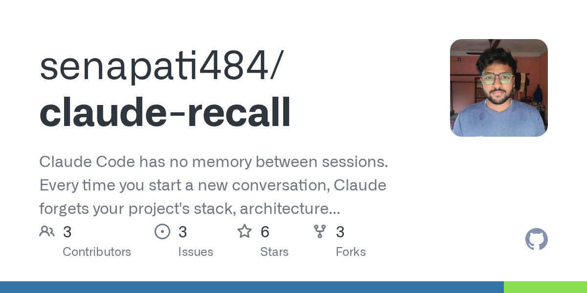 Claude Recall — AI skill for Claude Code