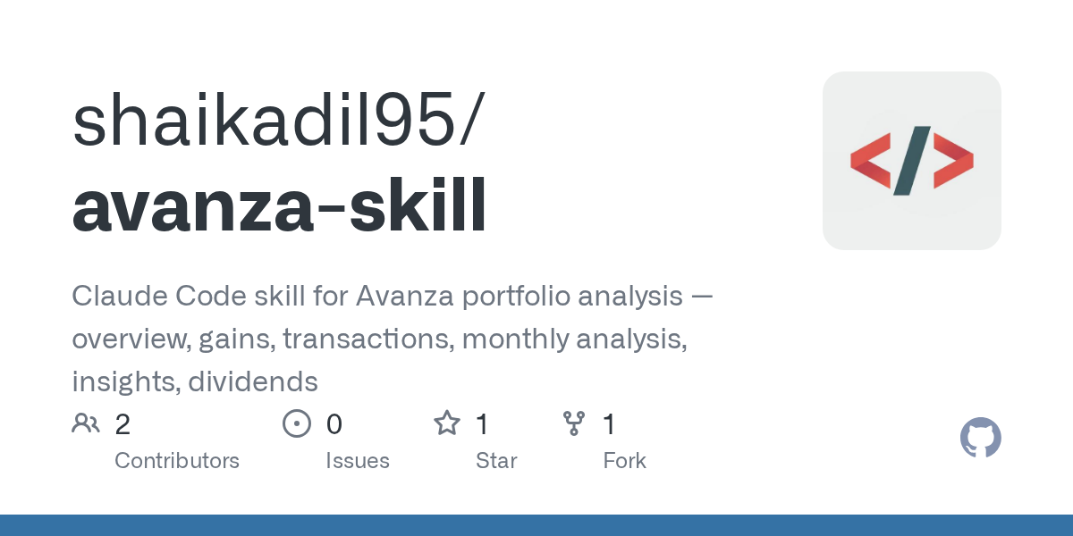 Avanza Skill — Development skill for Claude Code