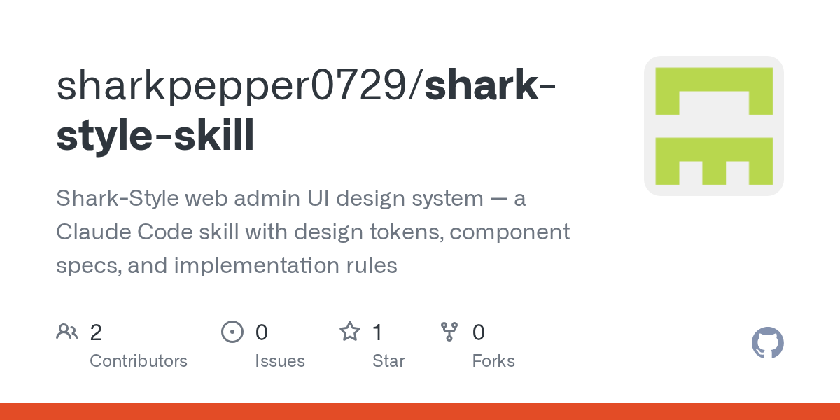 Shark Style Skill — Design skill for Claude Code