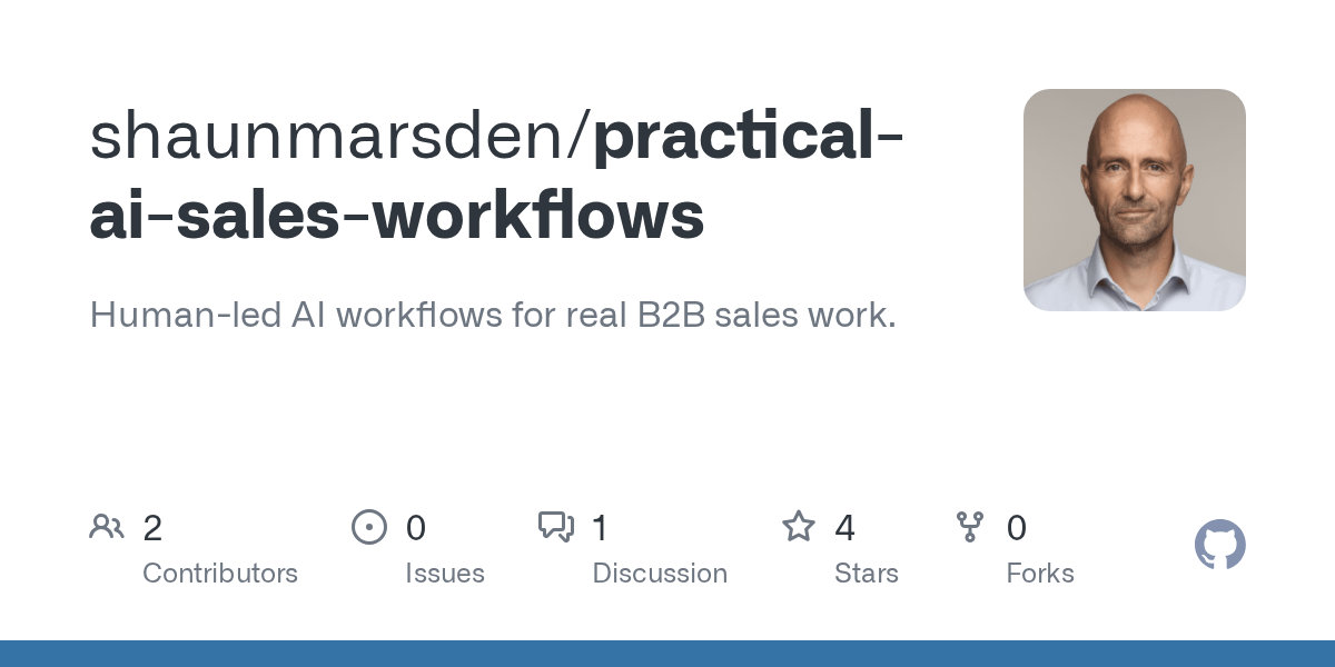 Practical AI Sales Workflows — AI skill for Claude Code