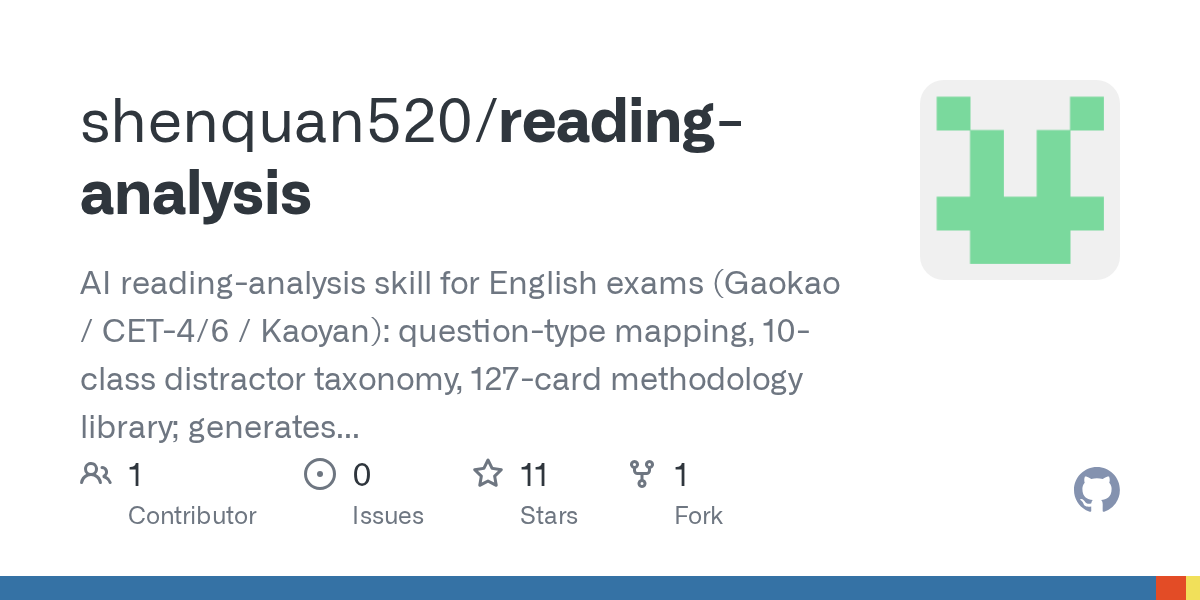 Reading Analysis — AI skill for Claude Code