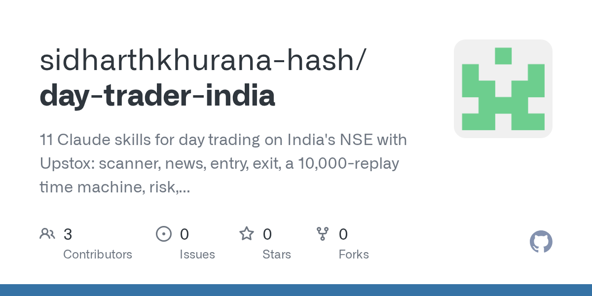 Day Trader India — Productivity skill for Claude Code