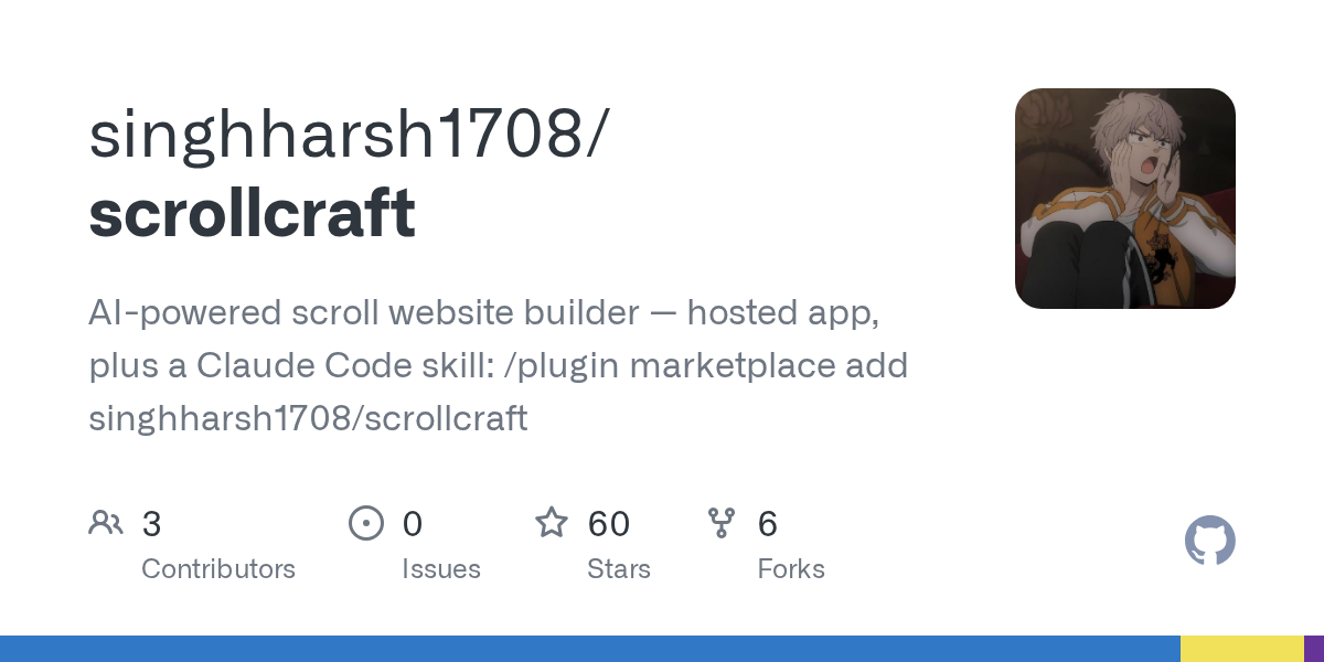 Scrollcraft — AI skill for Claude Code