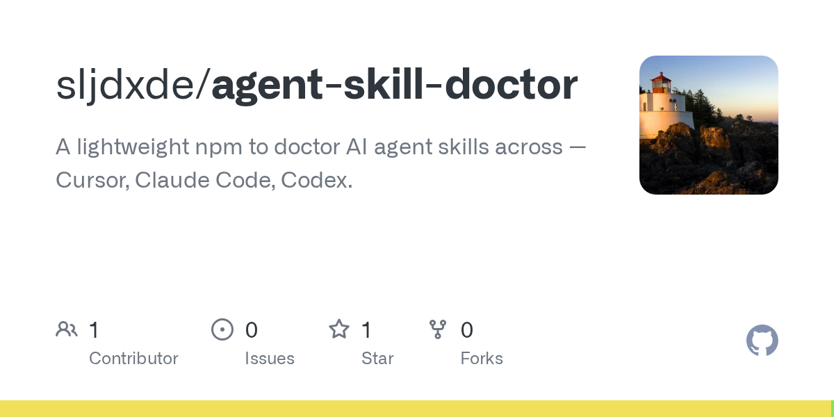 Agent Skill Doctor — AI skill for Claude Code