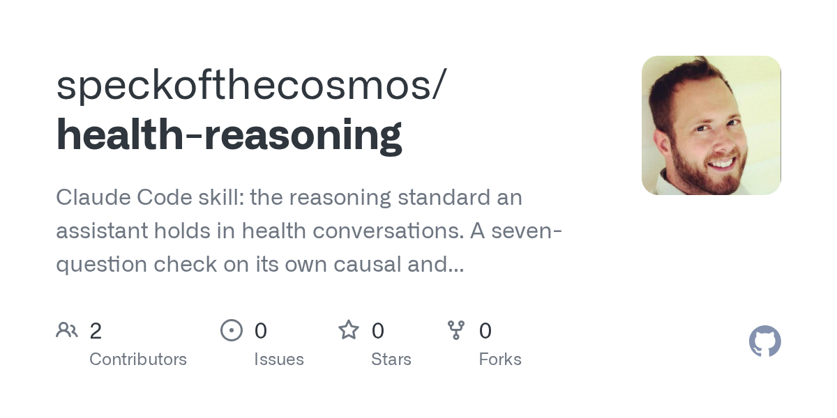 Health Reasoning — Development skill for Claude Code